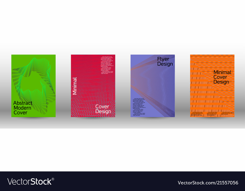 Minimal cover design with linear waves Vector Image Minimal cover design with linear waves