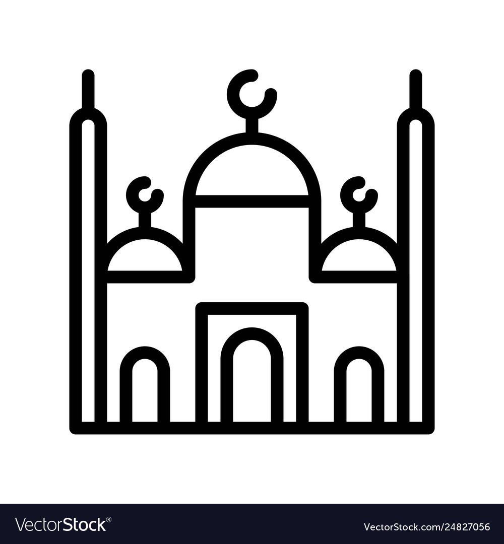 Mosque ramadan related line icon Royalty Free Vector Image