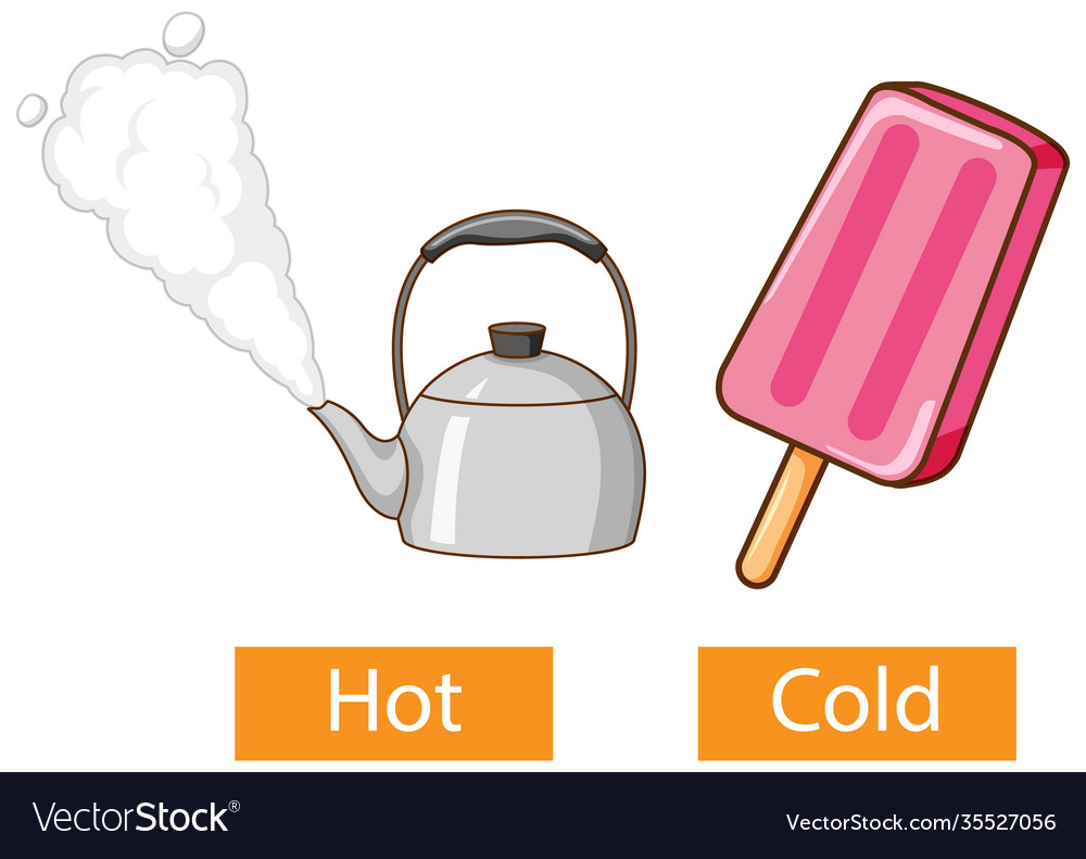 opposite-adjectives-words-with-hot-and-cold-vector-image