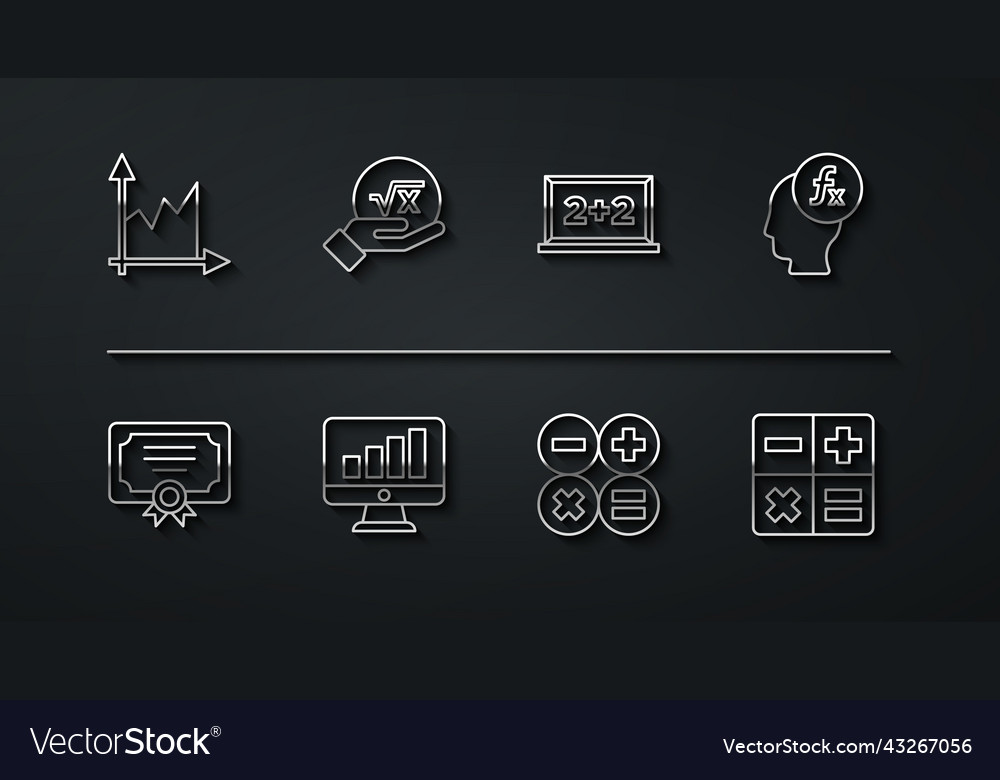 Set line graph schedule chart diagram