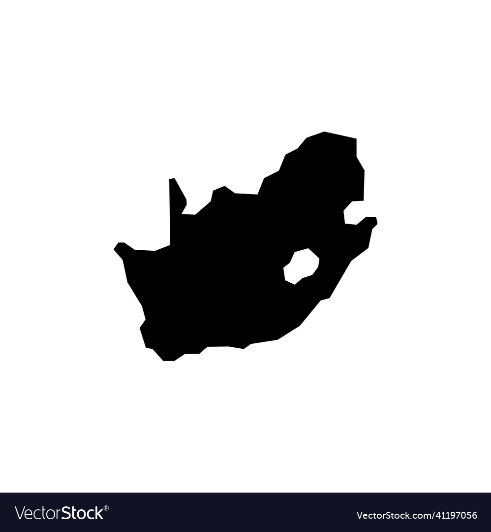 South africa map icon isolated on white