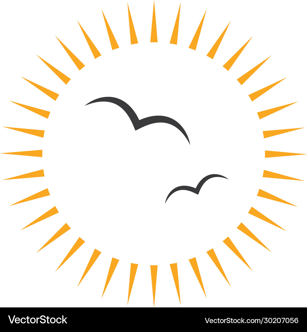 Sun logo icon Royalty Free Vector Image - VectorStock