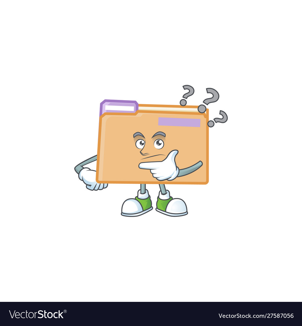 Thinking folder for storage with character shape Vector Image Thinking folder for storage with character shape