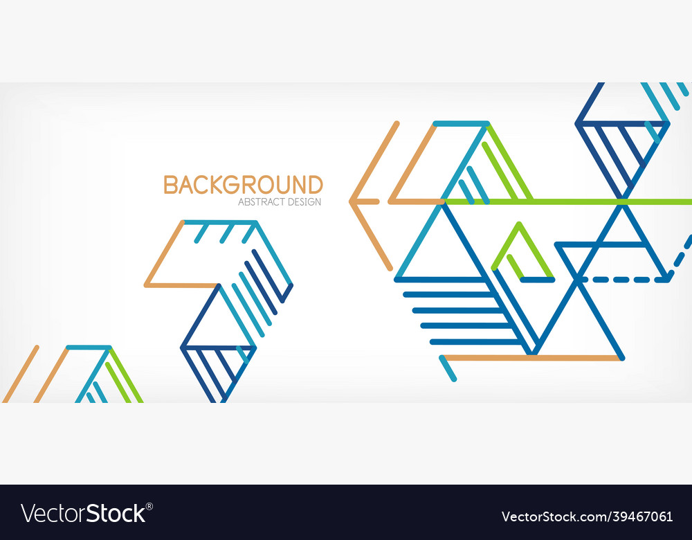 Abstract background color lines on white