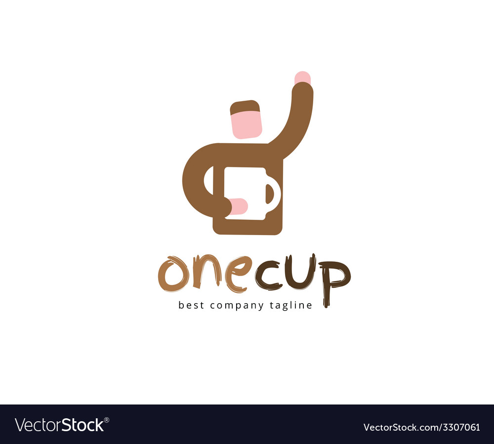 Abstract coffee logotype concept isolated