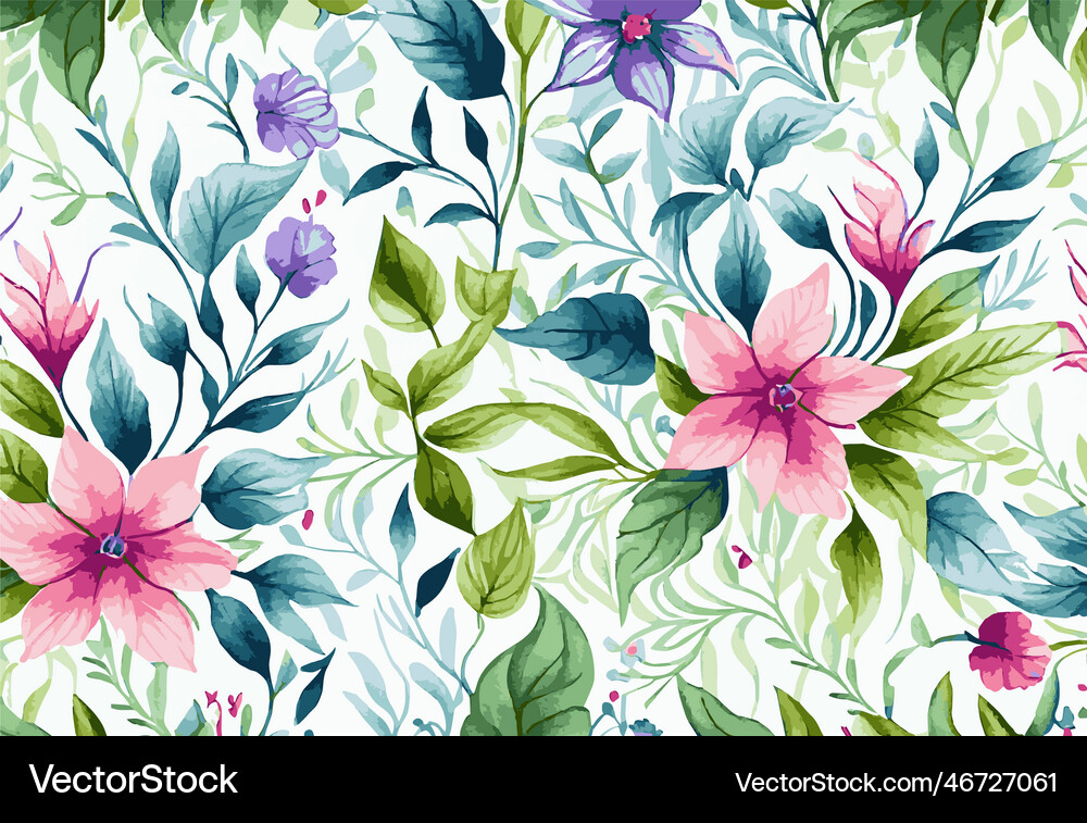 Abstract floral art background template botanical Vector Image