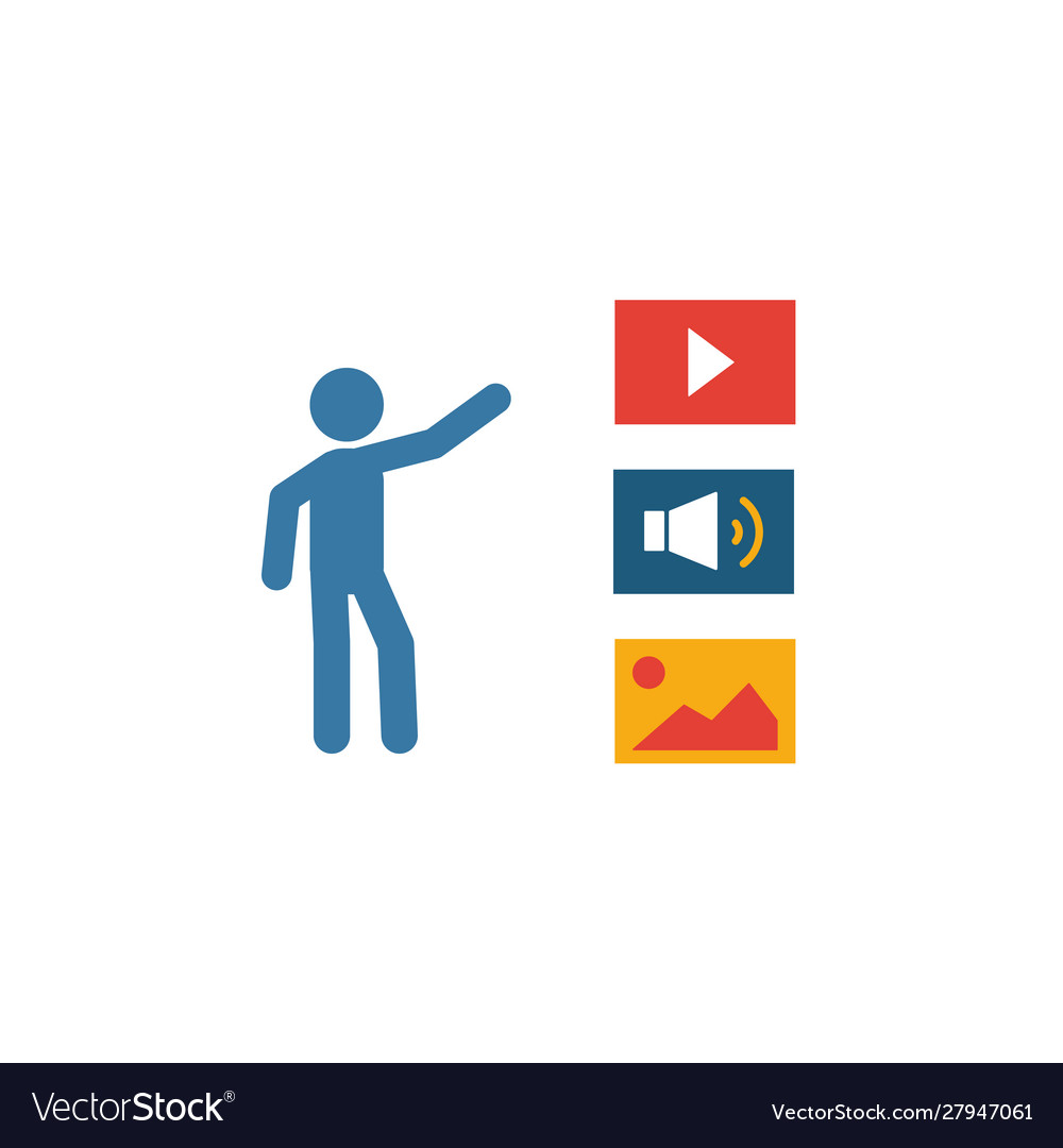 Curation icon simple flat element from content