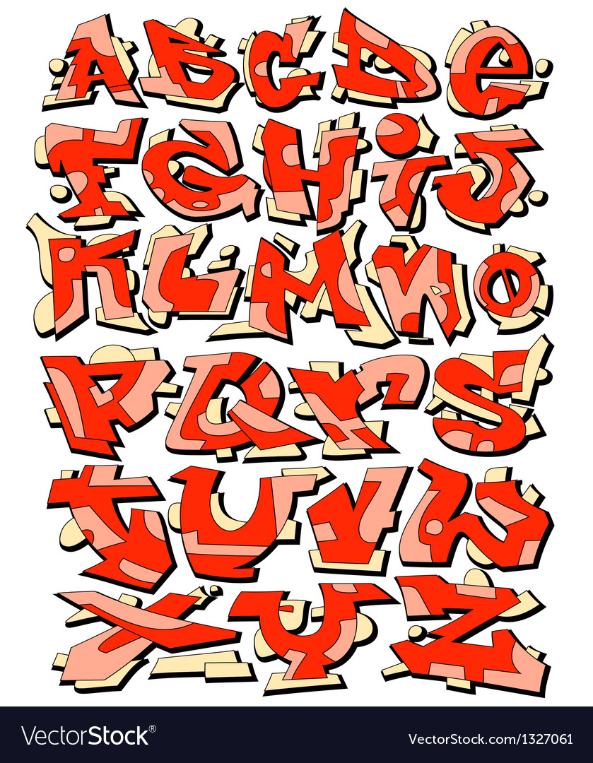 cool graffiti letters alphabet