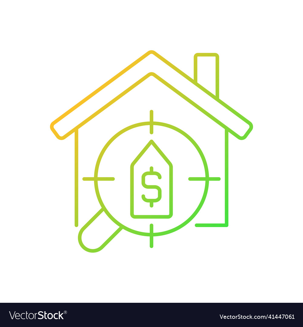 House searching services gradient linear icon