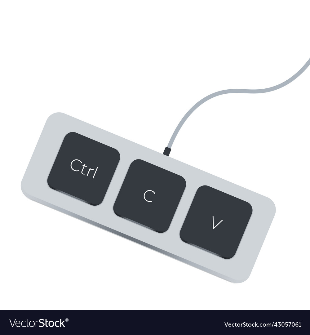 Keyboard keys ctrl c and v copy paste