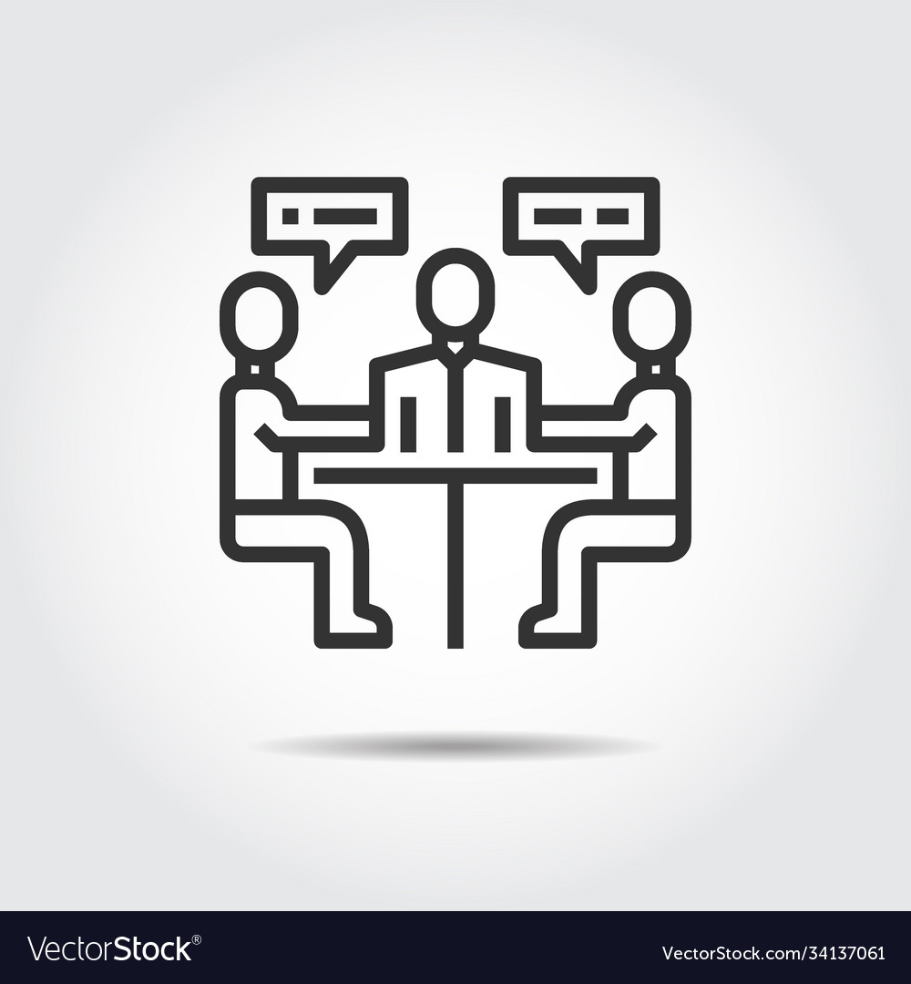 Meeting icon Royalty Free Vector Image - VectorStock