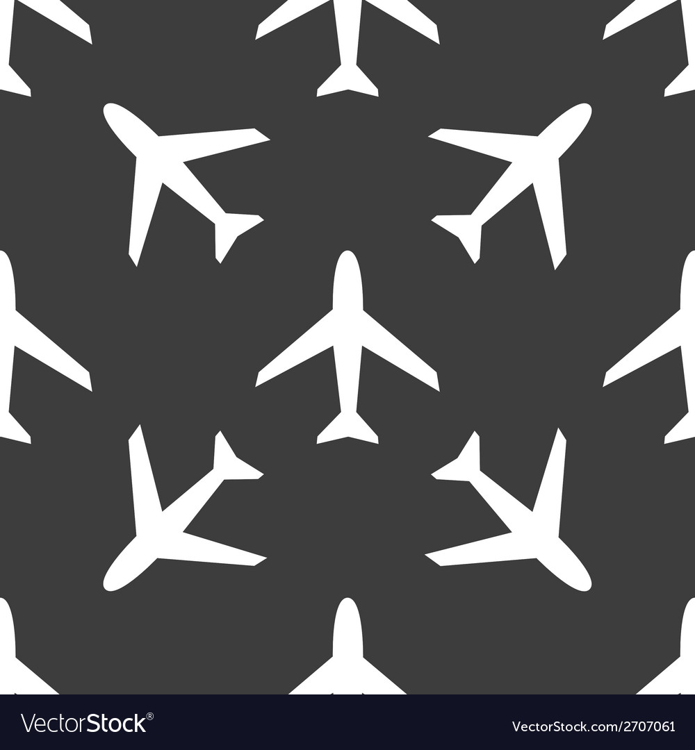 Plane web icon flat design seamless pattern