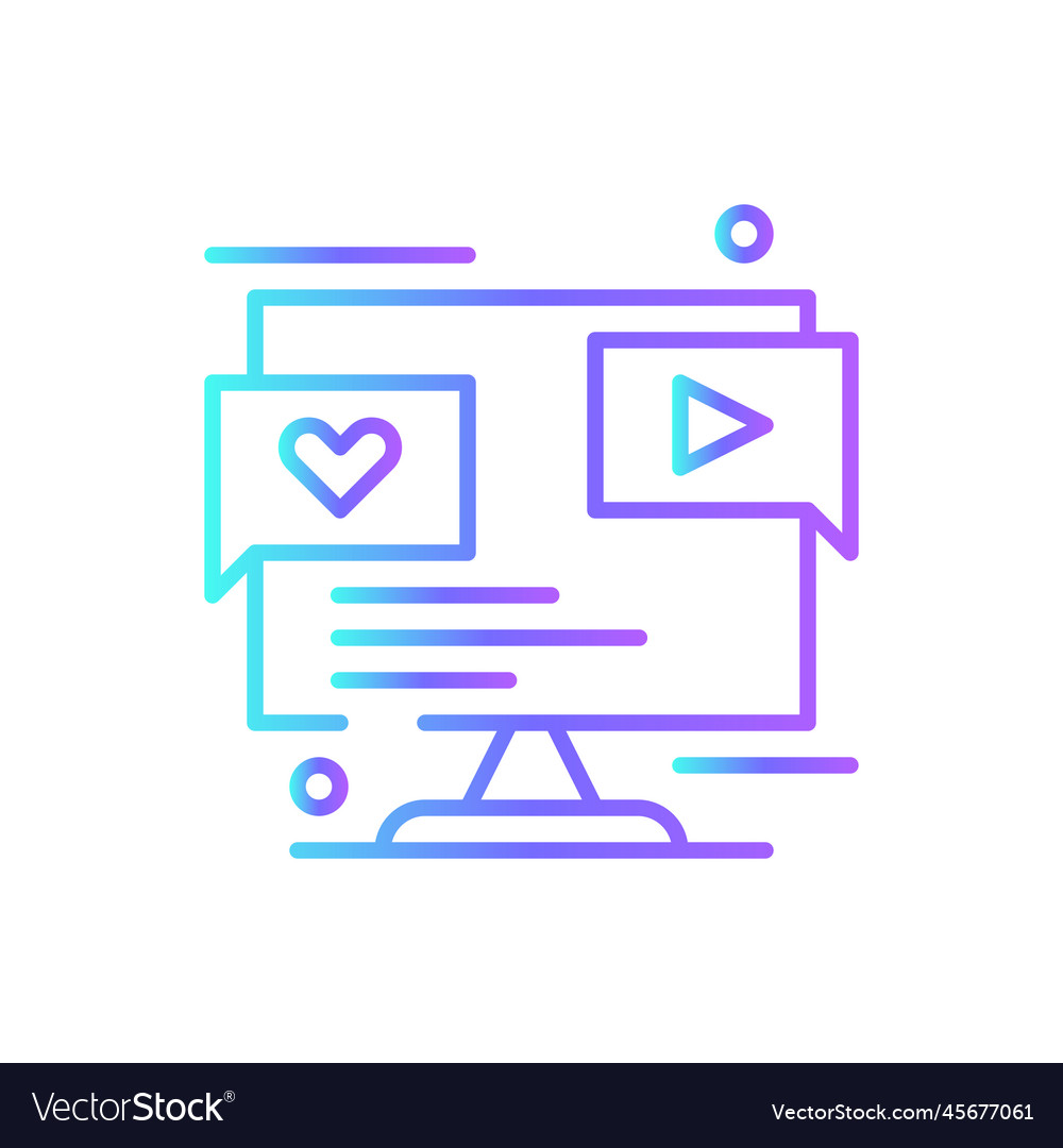 Social media feedback icons with blue gradient Vector Image