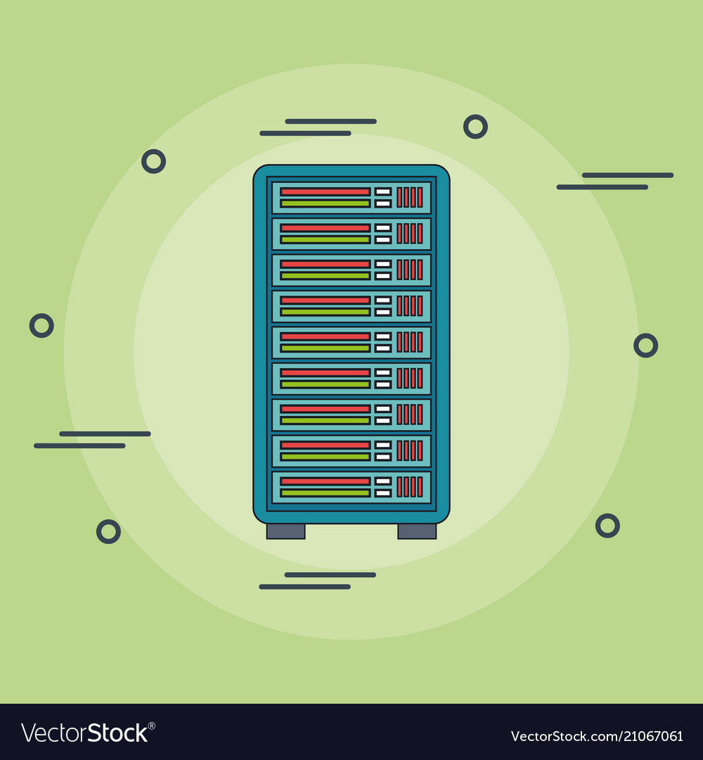 Tower server computer icon vector image Tower server computer icon