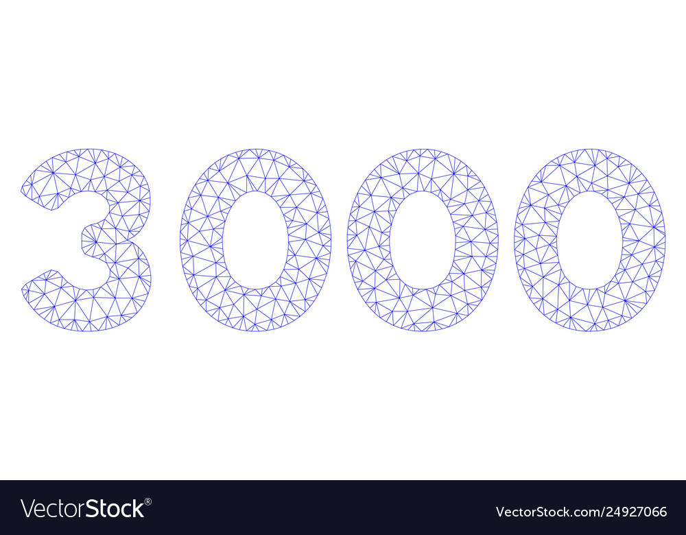 3000 digits text polygonal frame mesh vector image 3000 digits text polygonal frame mesh