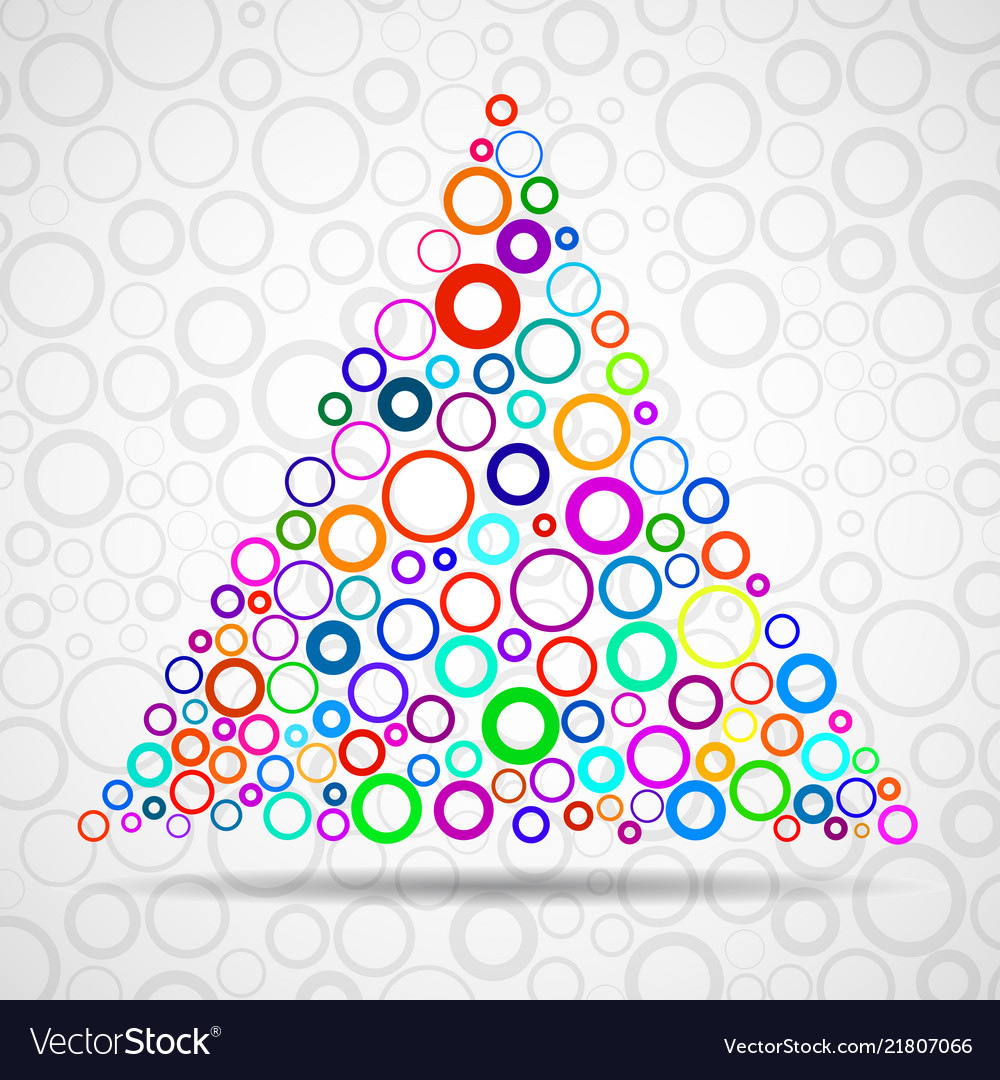 Abstract triangle of color circles