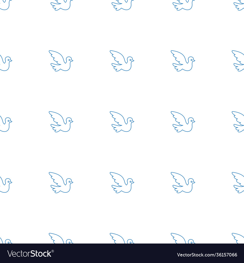 Bird icon pattern seamless white background