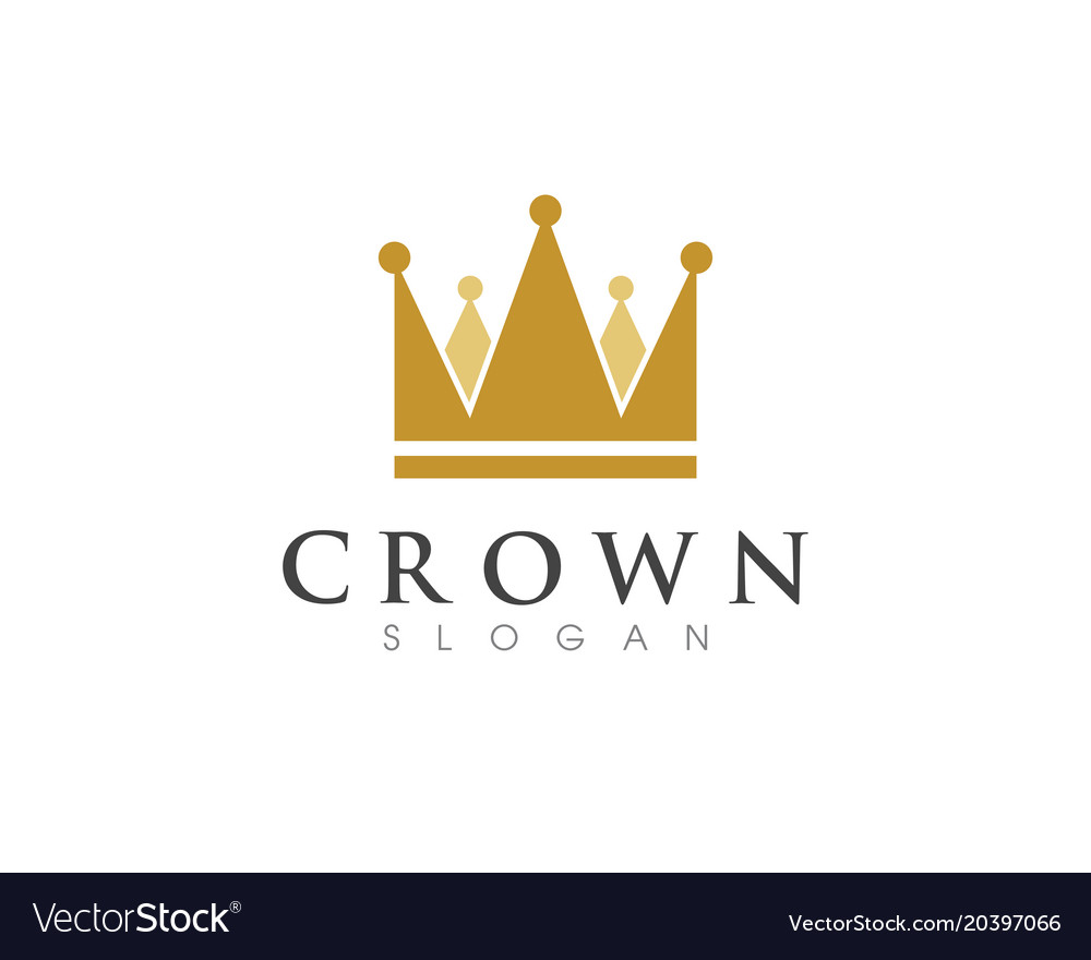 Crown logo template icon Royalty Free Vector Image