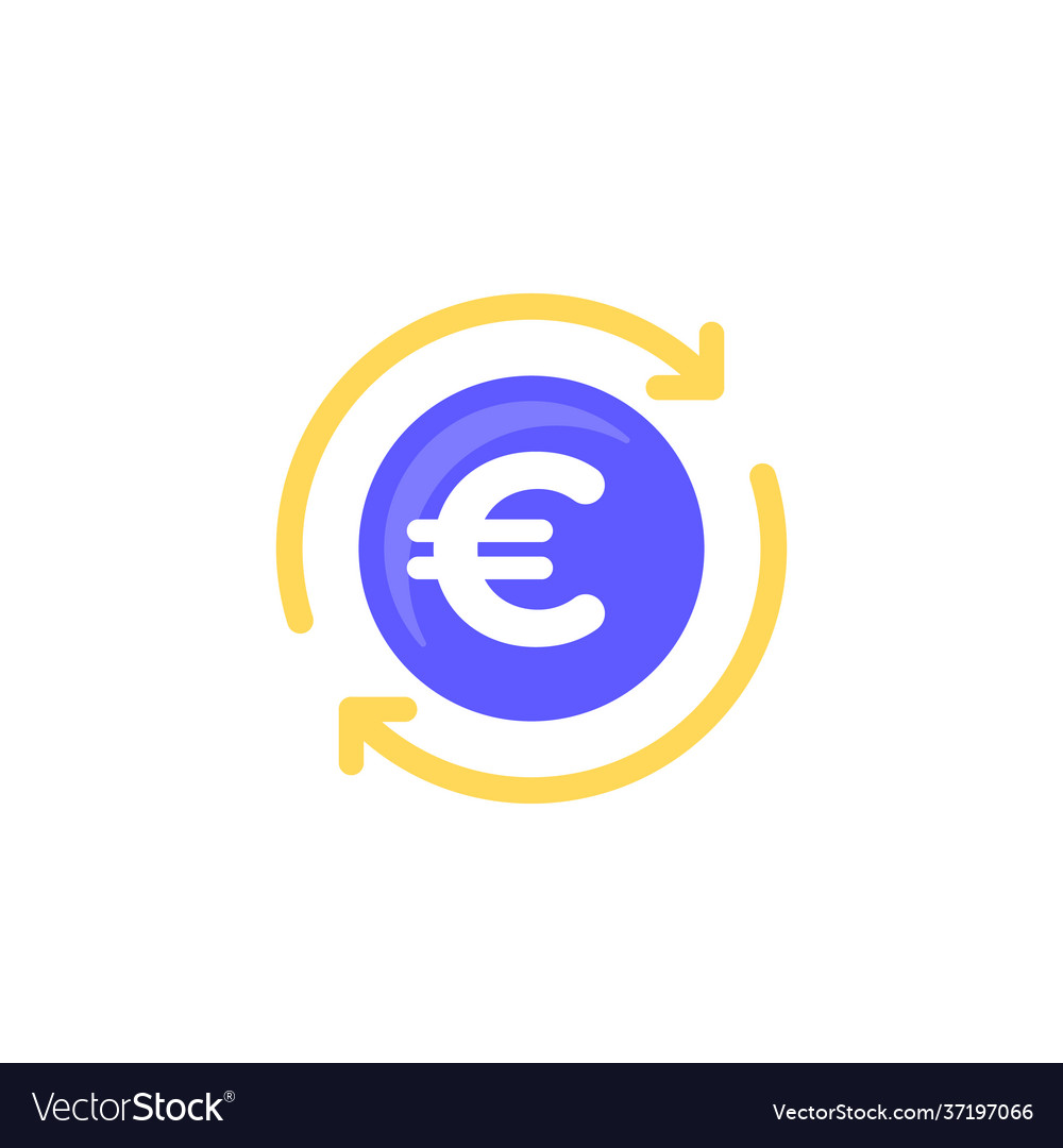 Euro cashback icon line