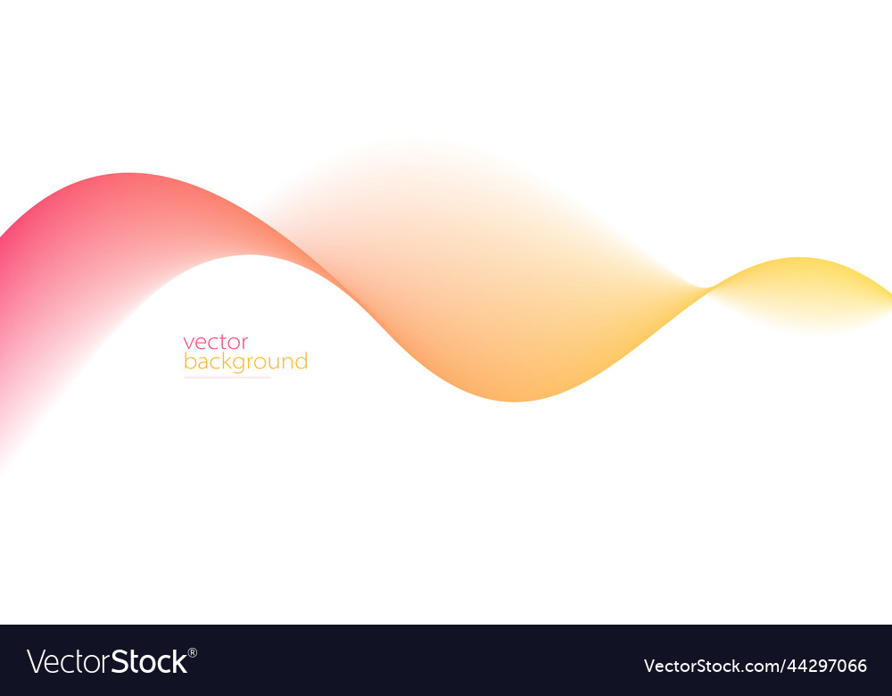 Flowing color curve shape with soft gradient