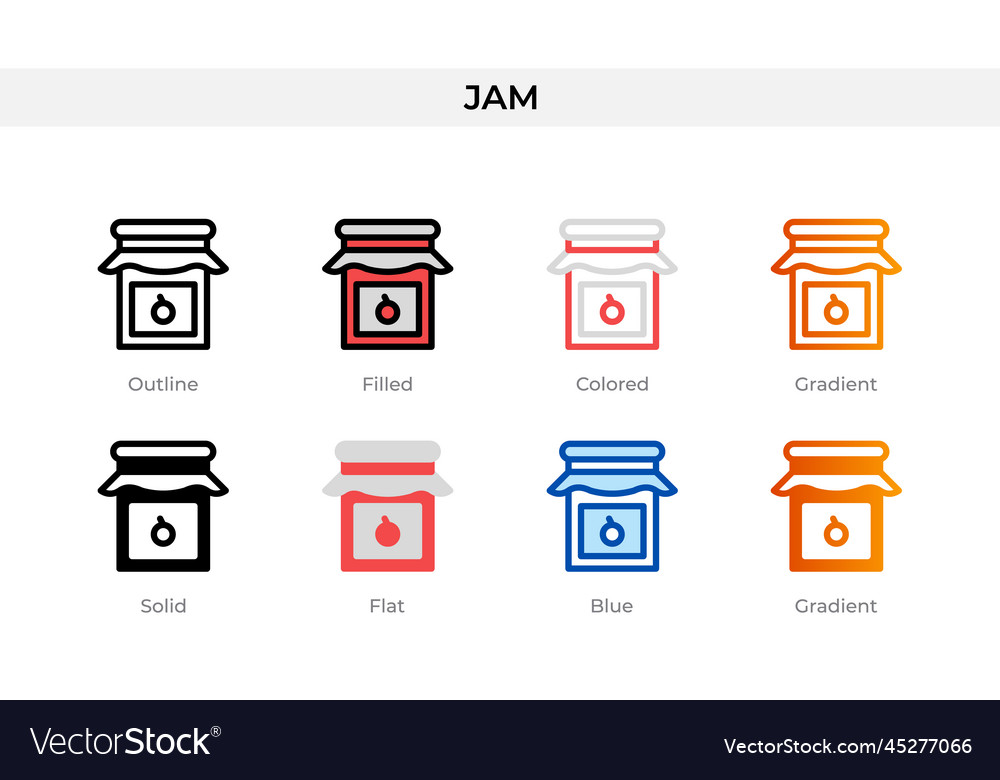 Jam icon in different style icons designed