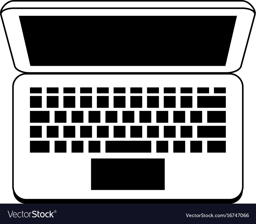 Laptop computer topview icon image