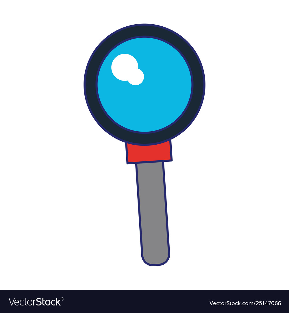 Magnifying glass icon blue lines Royalty Free Vector Image