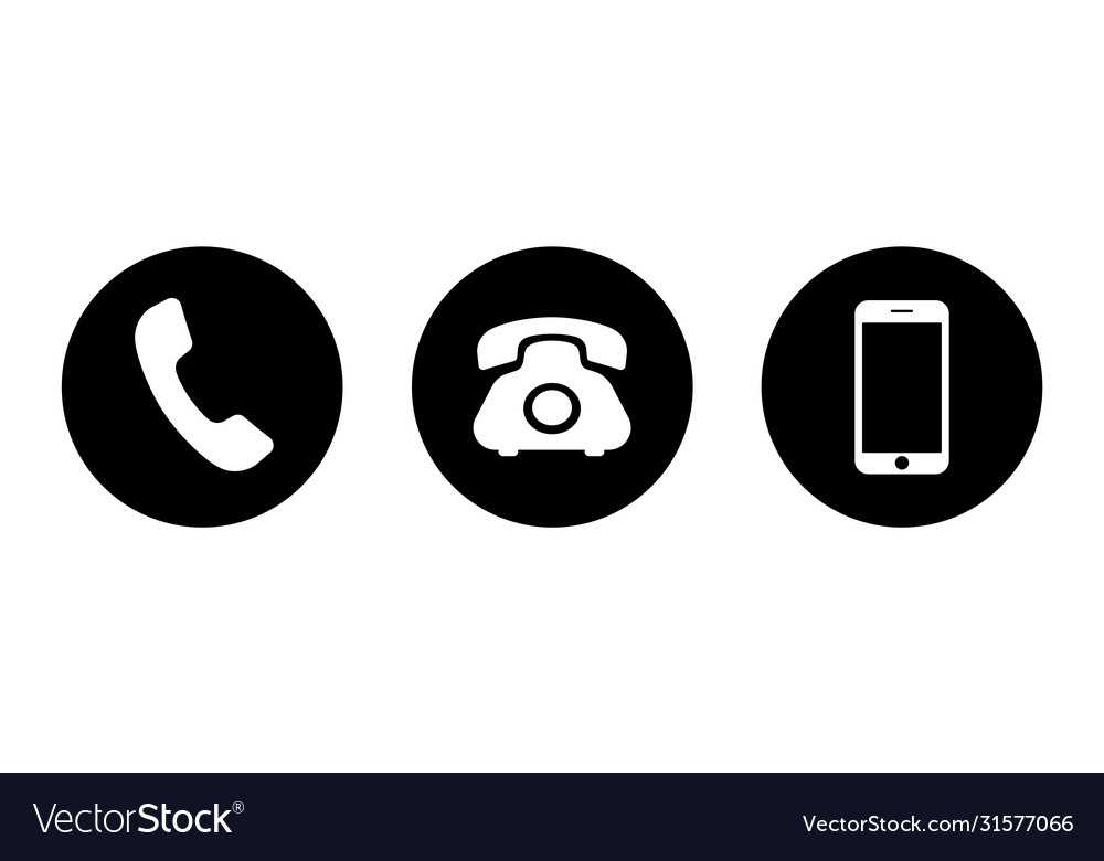 Phone icon set Royalty Free Vector Image - VectorStock