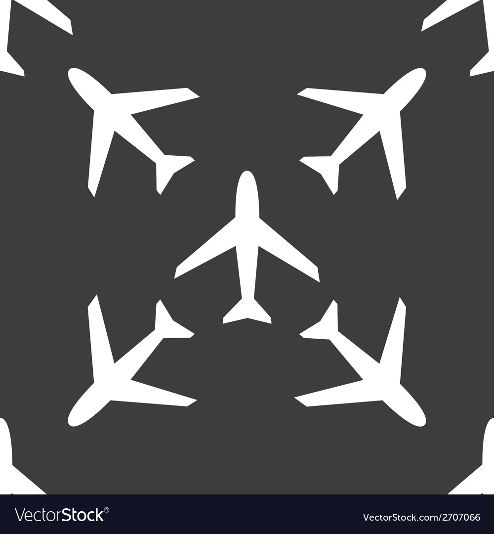 Plane web icon flat design seamless pattern