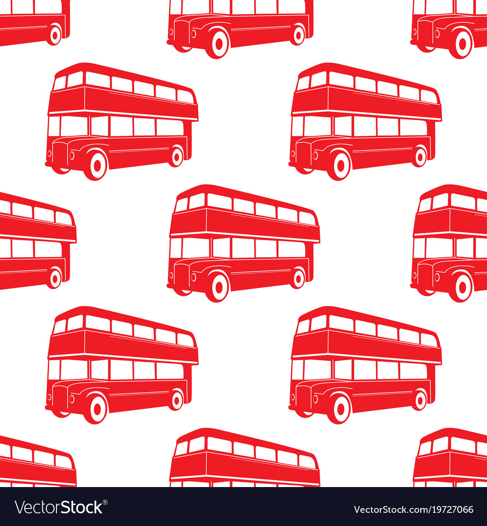 Red Double Decker Bus Pattern