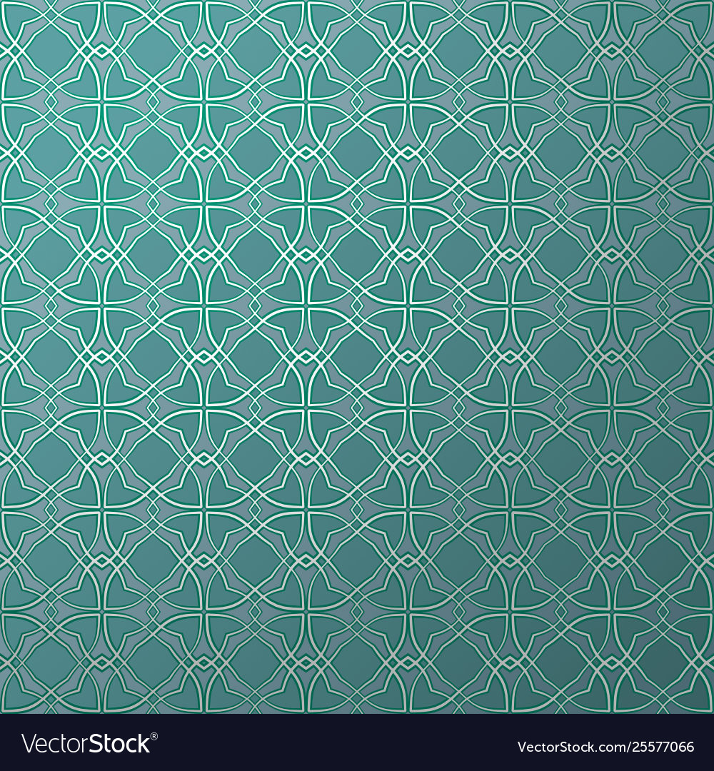 Seamless abstract geometric pattern in deep green