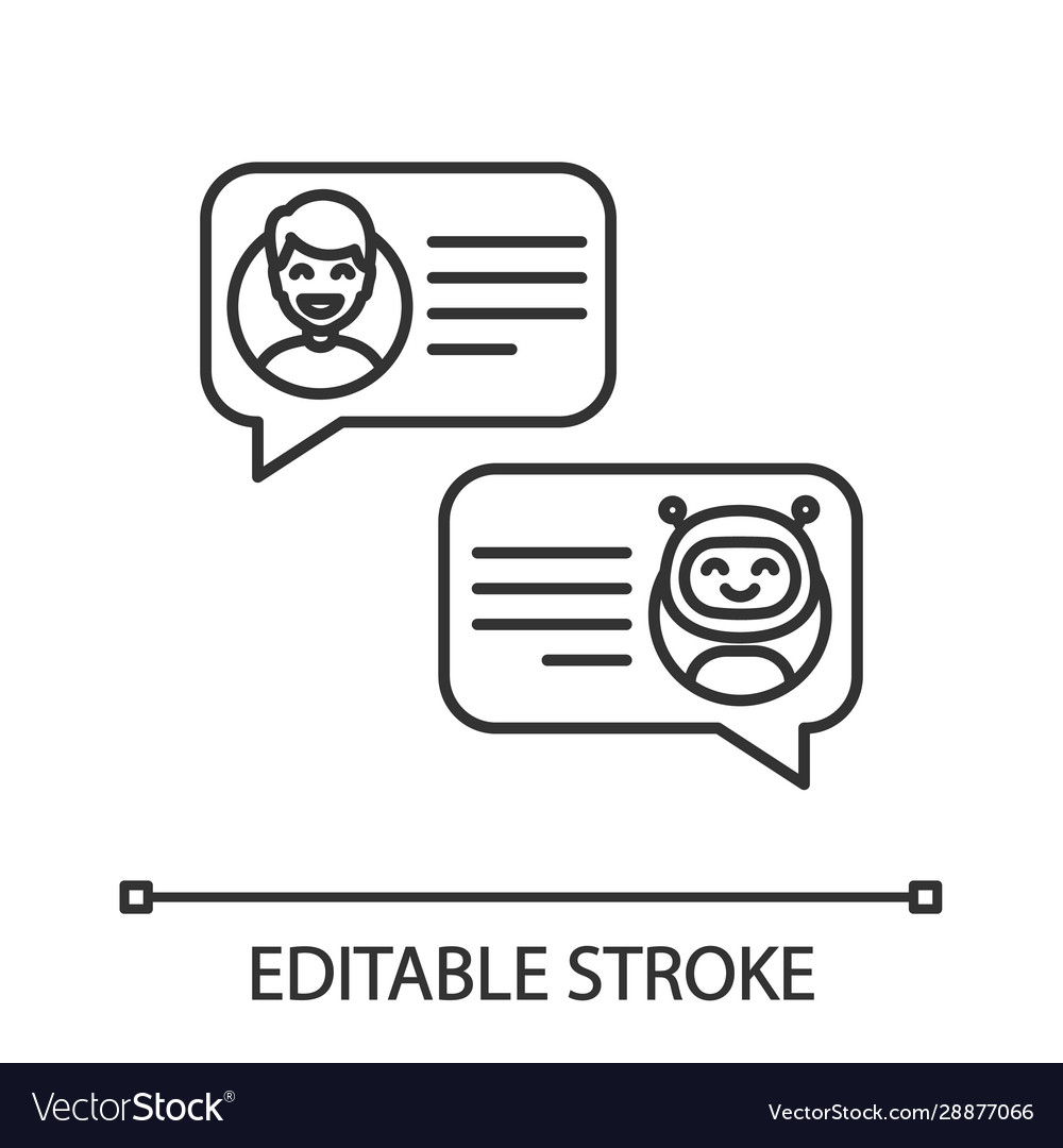 Support Chatbot Icon - Linear Style