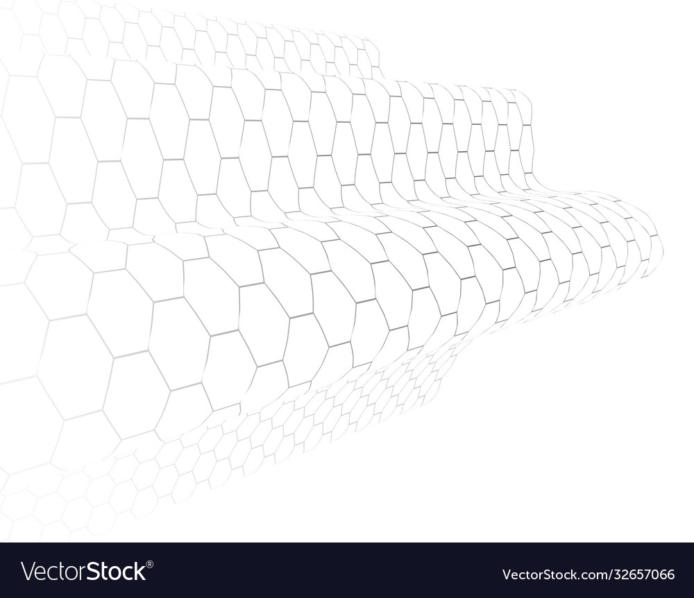 Technology abstract background with hexagons mesh vector image Technology abstract background with hexagons mesh