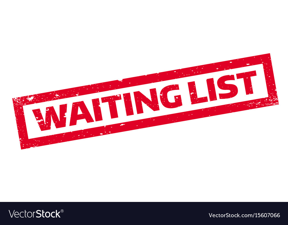 Waiting list rubber stamp Royalty Free Vector Image