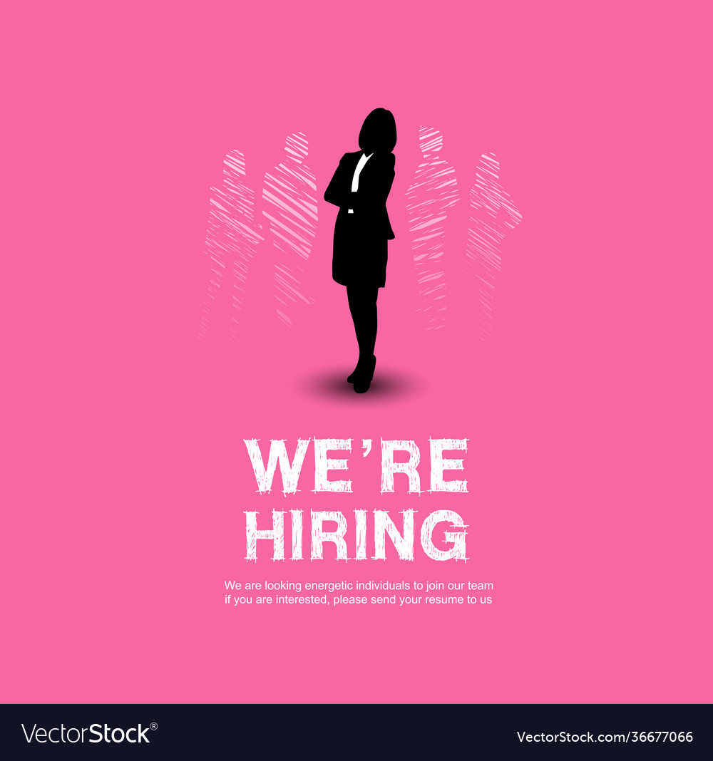 We are hiring design with chosen businesswoman