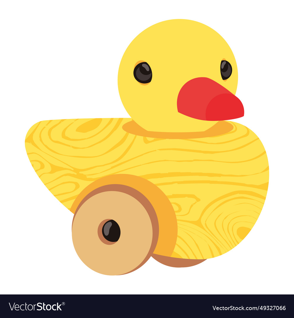 Wooden toy duck