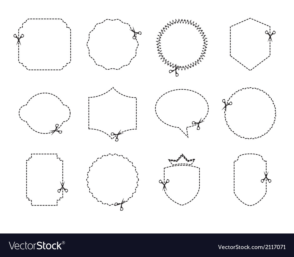 Cutting areas with scissors on white background