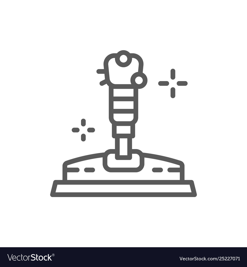Game joystick gamepad line icon vector image Game joystick gamepad line icon