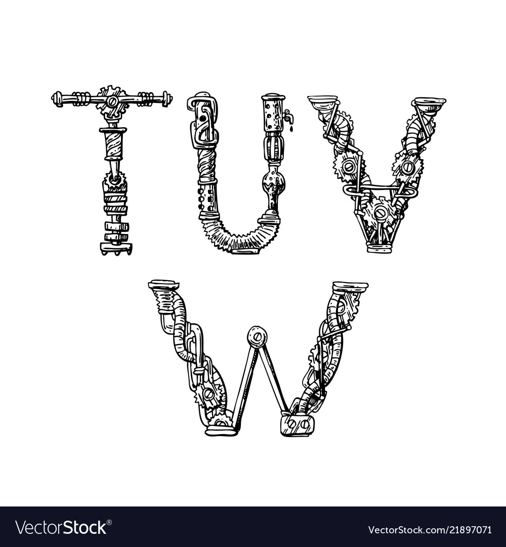 Mechanical Alphabet Pattern