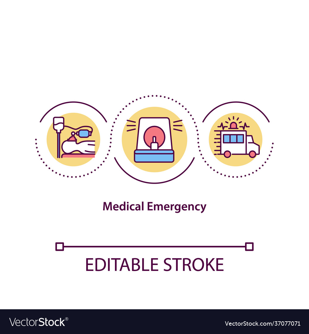 Medical emergency concept icon