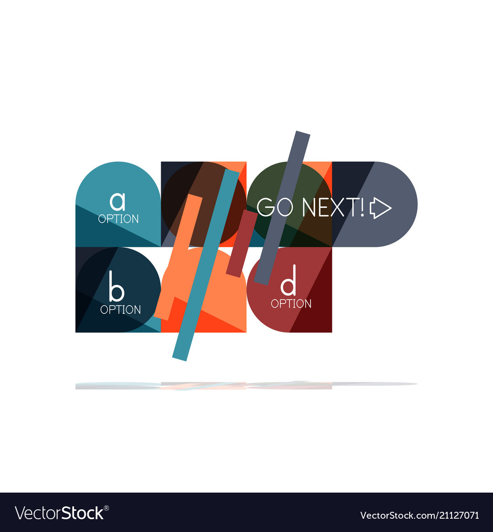 Minimal flat clean abstract option step vector image Minimal flat clean abstract option step