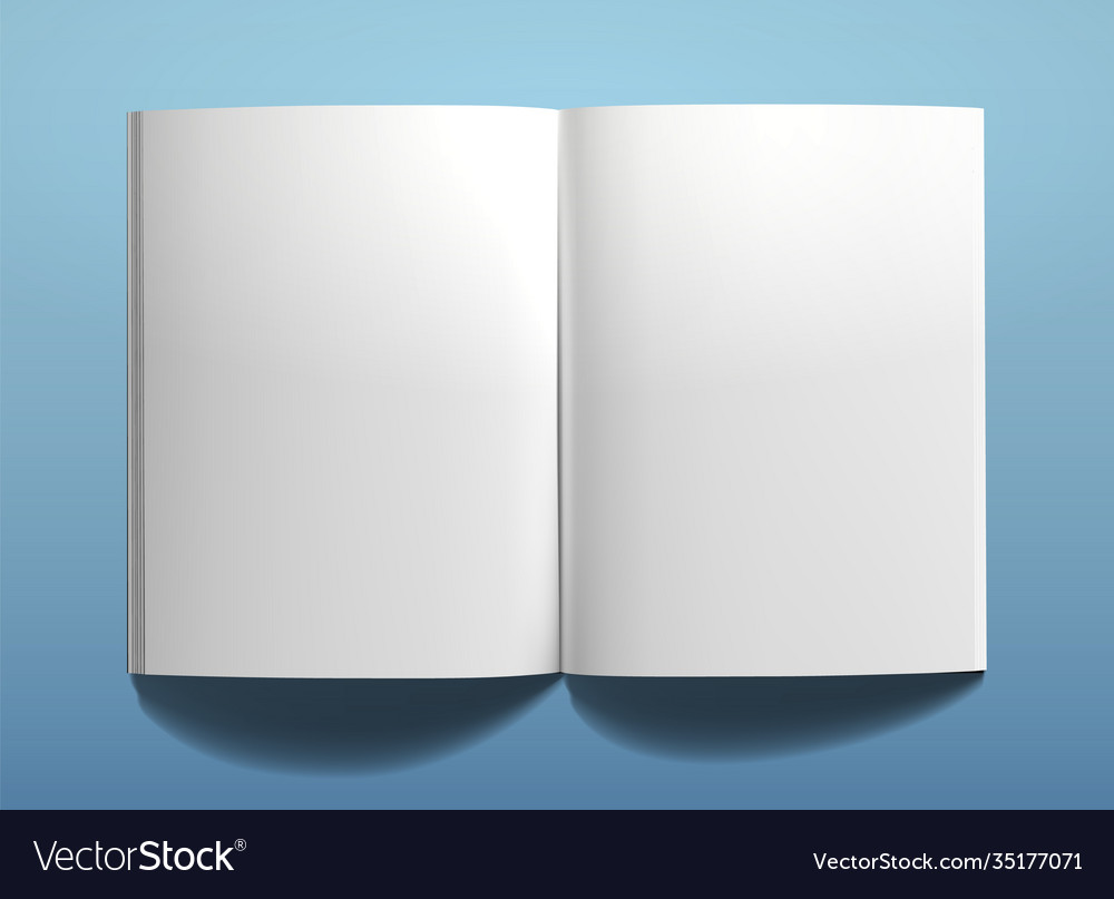 Notepad magazine template spread blank page