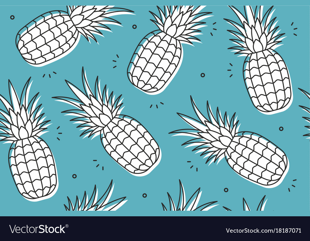 Pineapple seamless pattern