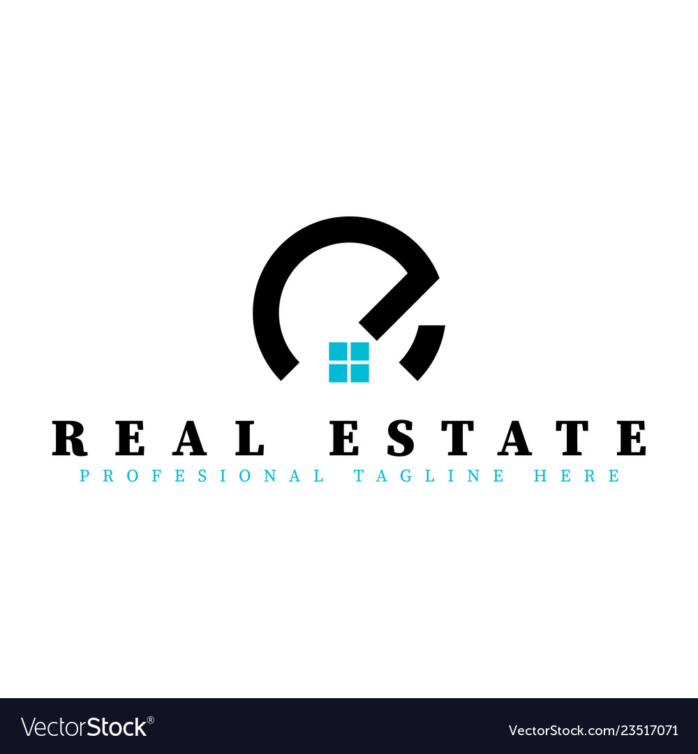 Real estate initial letter e logo design template Vector Image