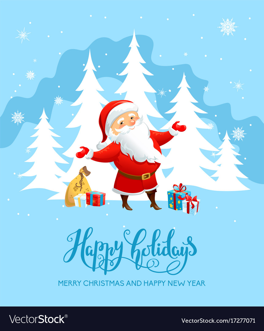 Santa claus holiday card