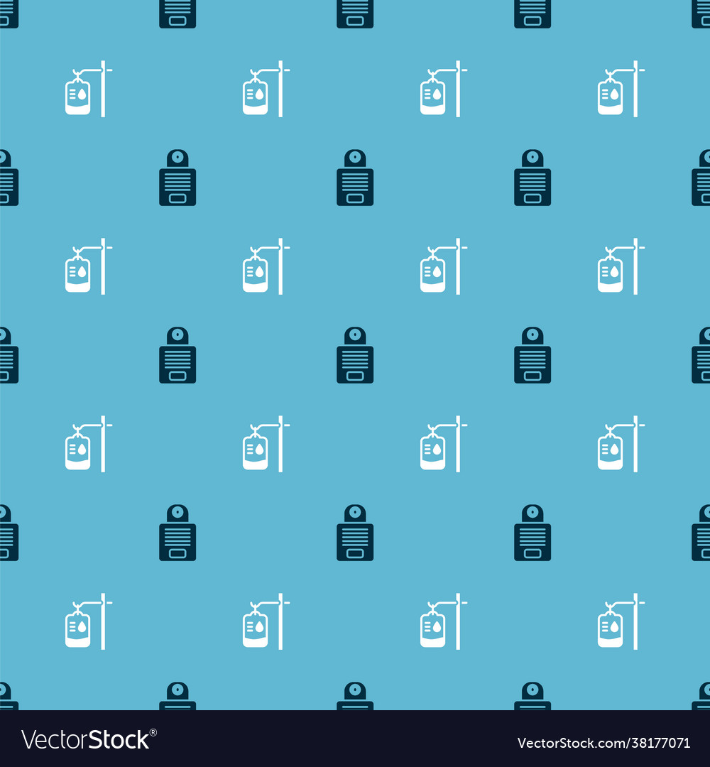 Set intercom and iv bag on seamless pattern Vector Image Set intercom and iv bag on seamless pattern