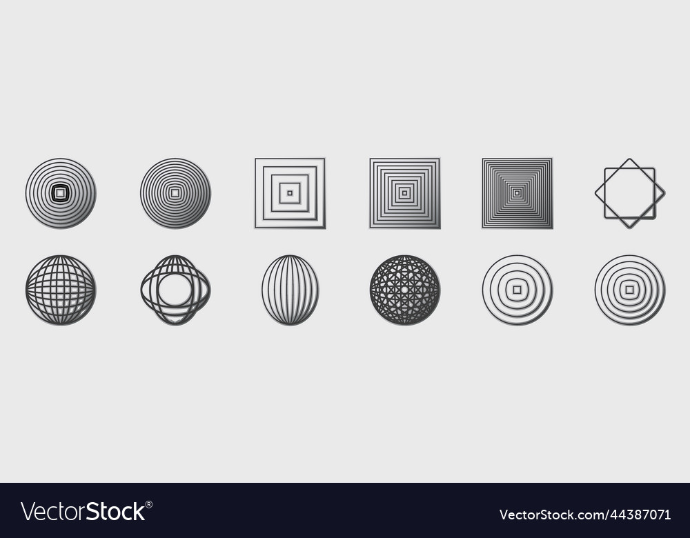 Set of y2k large retro objects