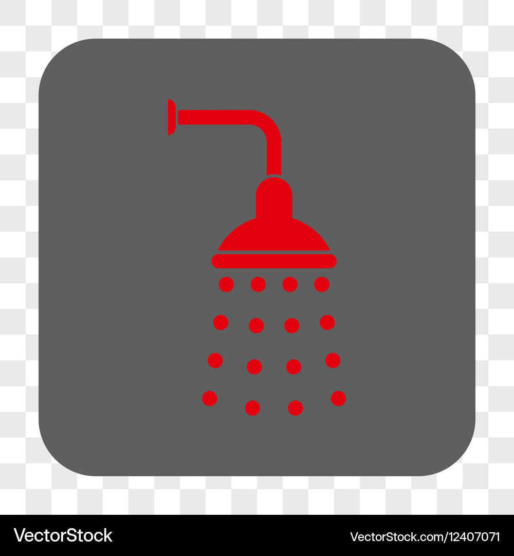 Shower rounded square button Royalty Free Vector Image