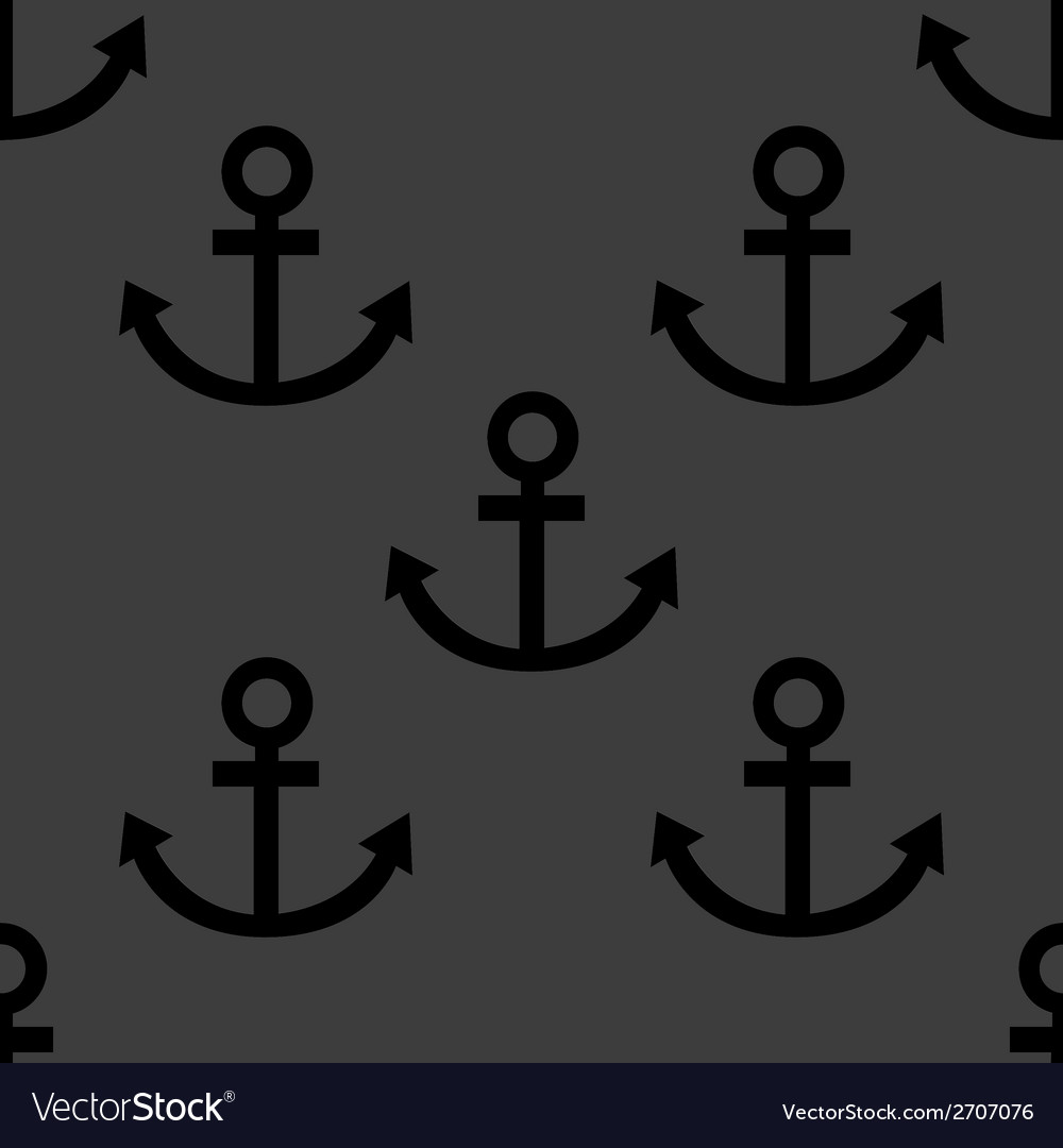 Anchor web icon flat design seamless pattern