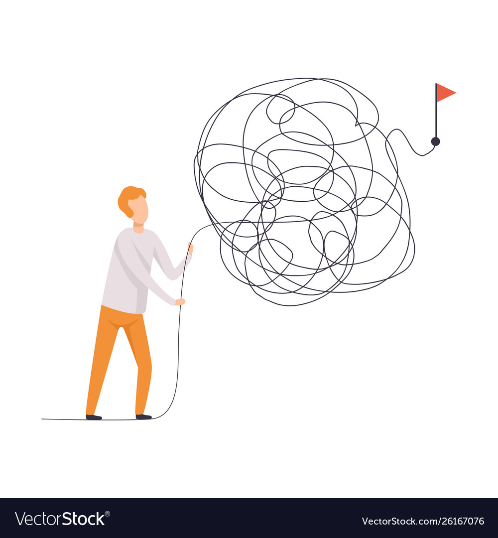 Businessman Navigating Complexity